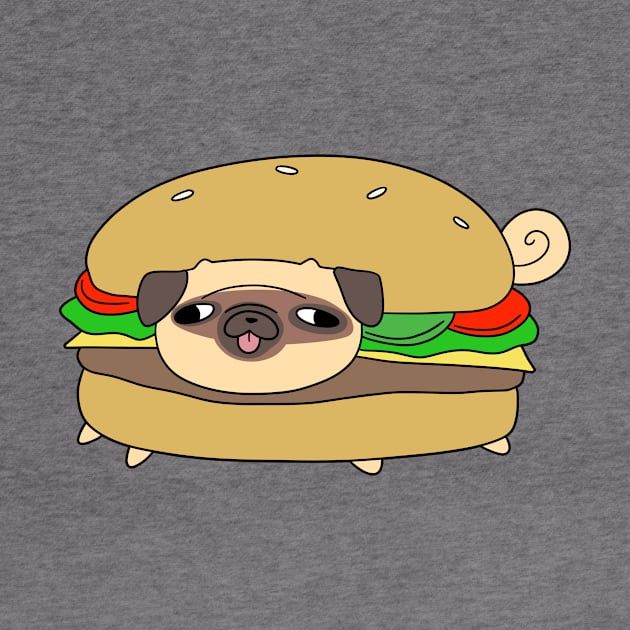 Half Pug Half Burger by saradaboru